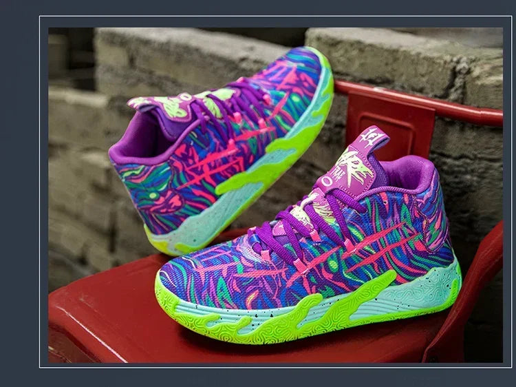 Cushioned High-Top Basketball Shoes