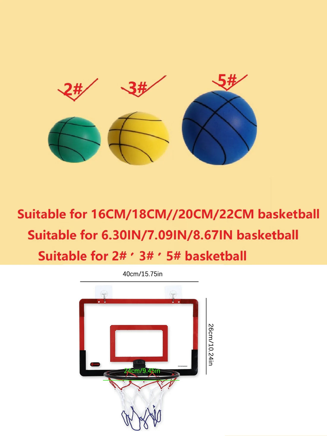 Mini Wall-Mounted Basketball Hoop