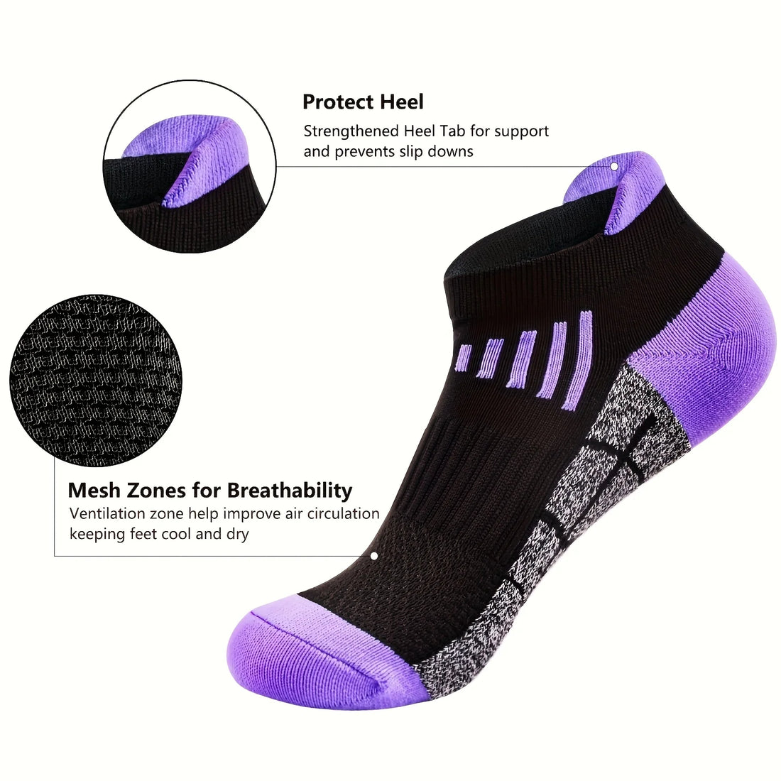 Women's Compression Sports Socks (6-Pack)