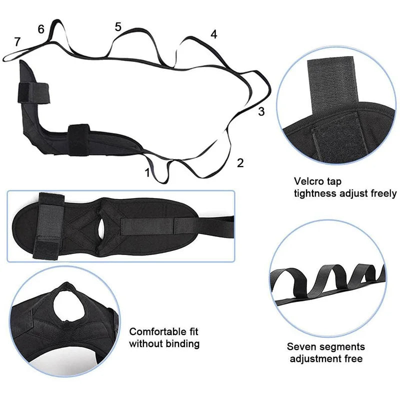 Fascia Stretcher with Loops | Yoga Strap for Rehabilitation and Flexibility Training