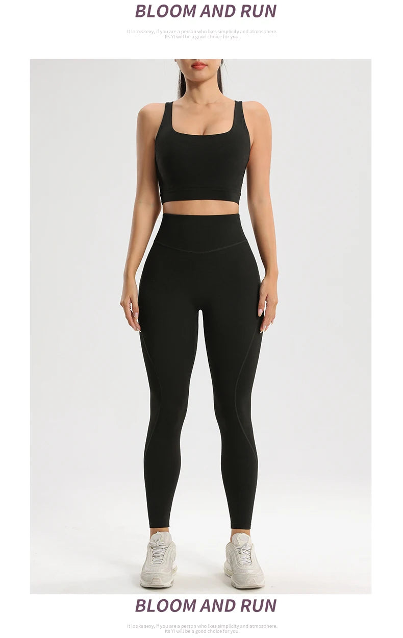 Seamless Sports Bra & Tight Training Pants Set