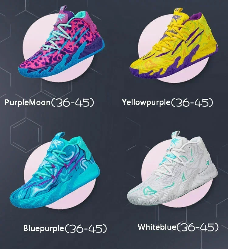 Cushioned High-Top Basketball Shoes
