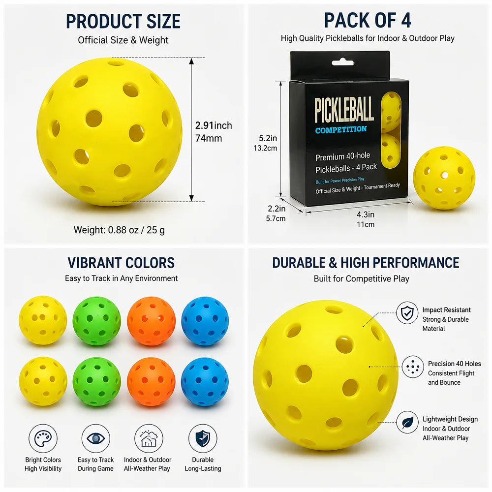 Indoor &amp; Outdoor Pickleball Combo Pack