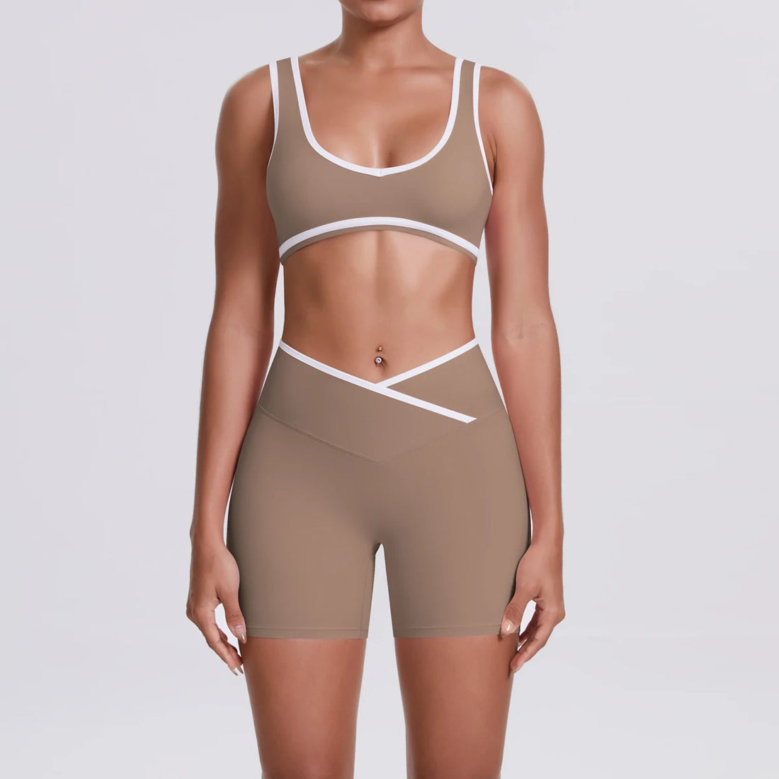 Quick-Dry Camisole Sports Bra & Shorts Set
