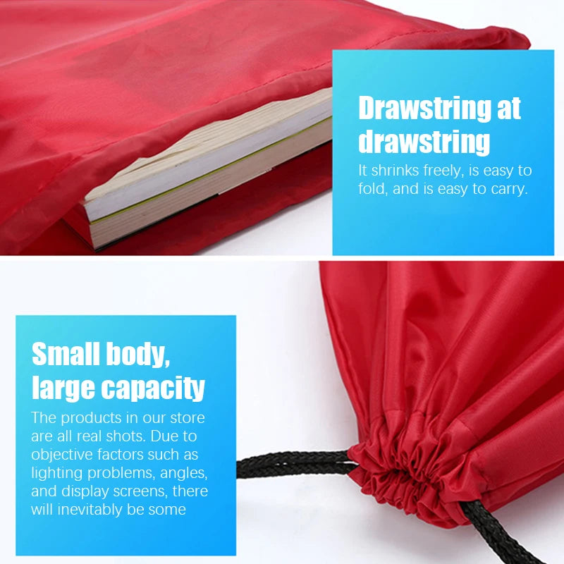 Drawstring Gym Bag with Clothes &amp; Shoe Storage