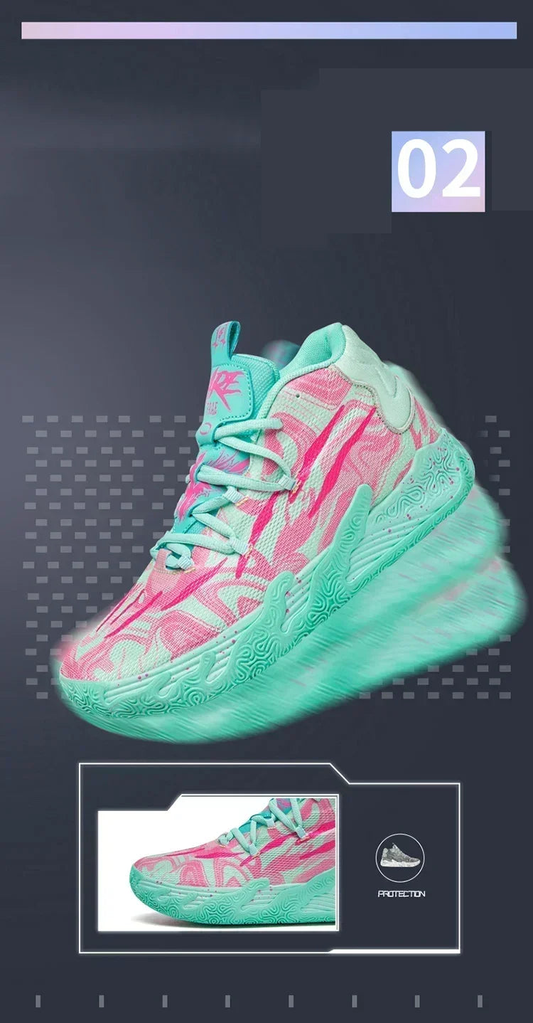 Cushioned High-Top Basketball Shoes