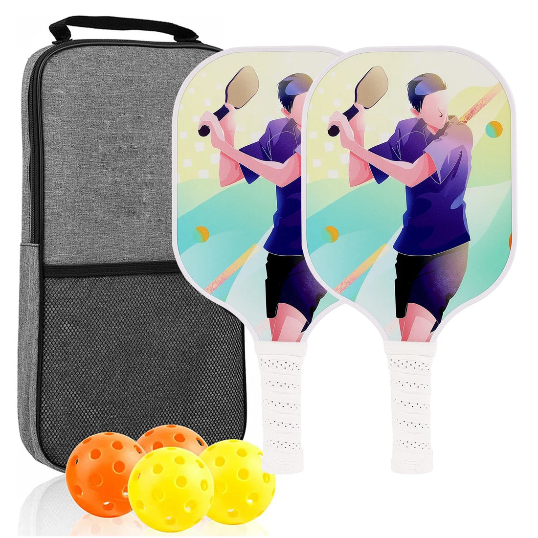 USAPA-Approved Fiberglass Pickleball Paddle Set