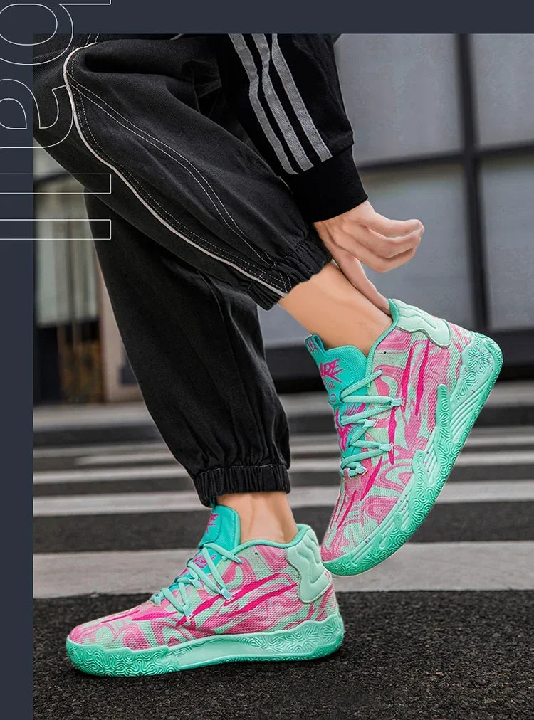 Cushioned High-Top Basketball Shoes