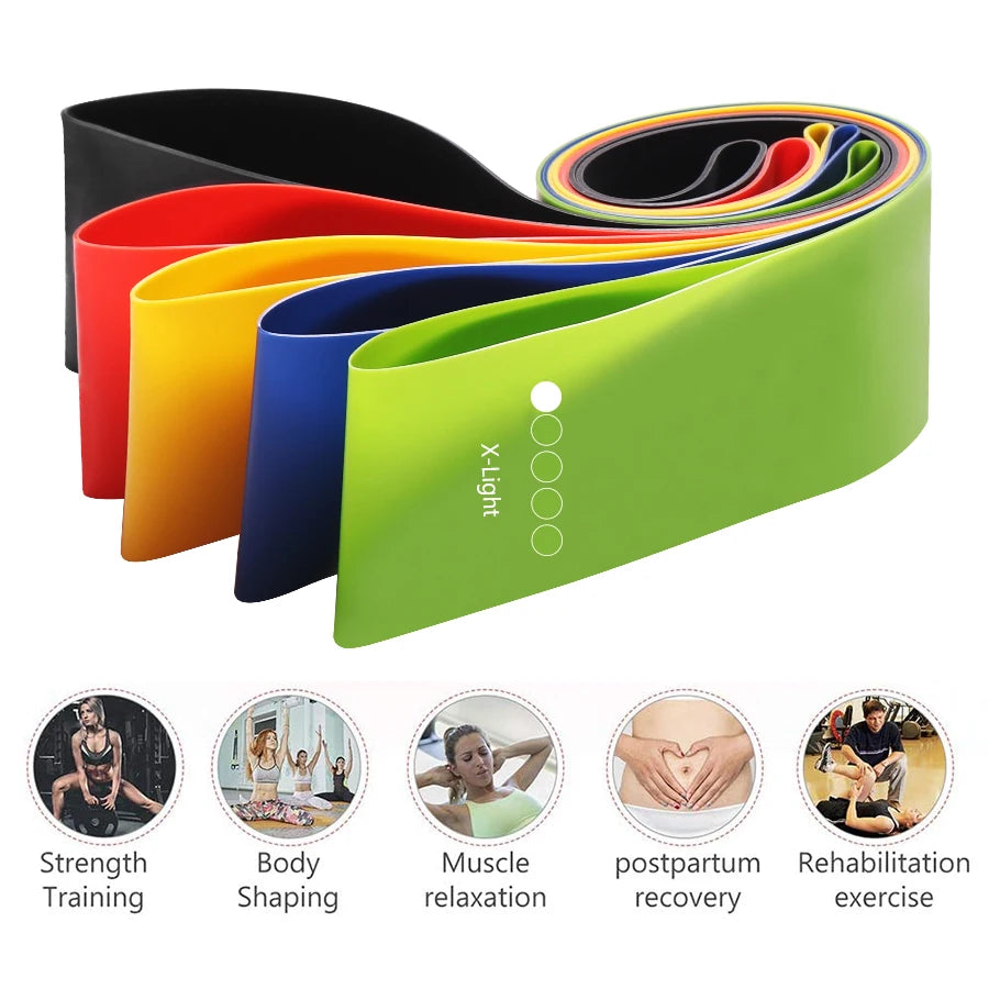 5-Level Resistance Band Set for Yoga &amp; Pilates