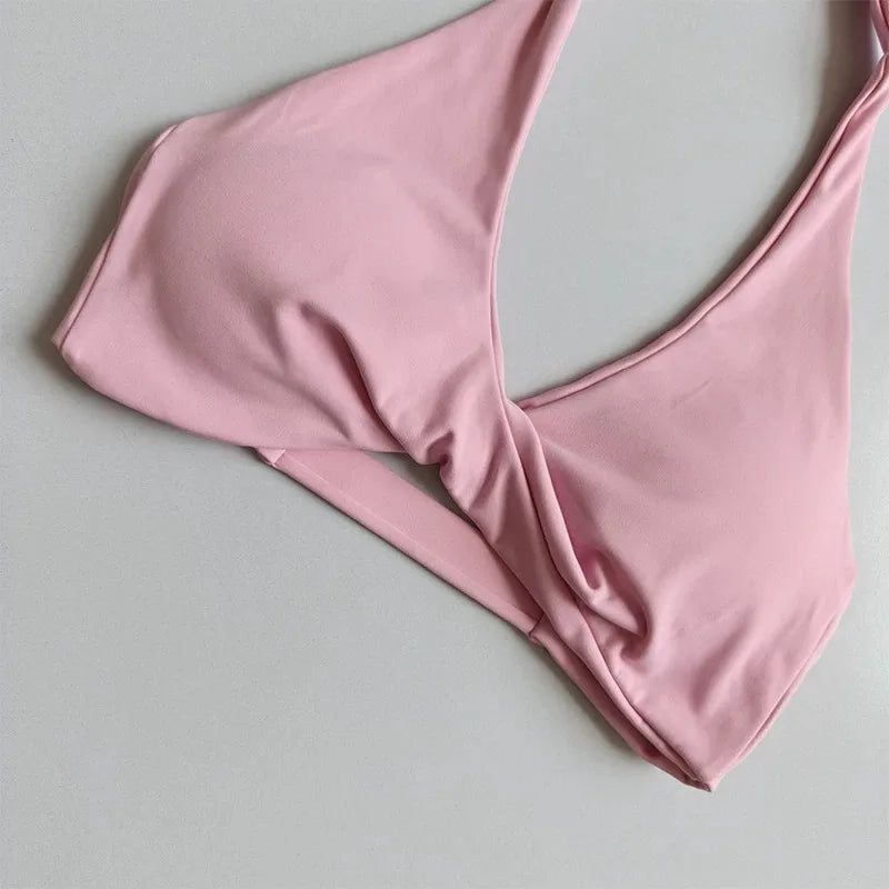 Open-Back Sports Bra & High-Waist Shorts Set