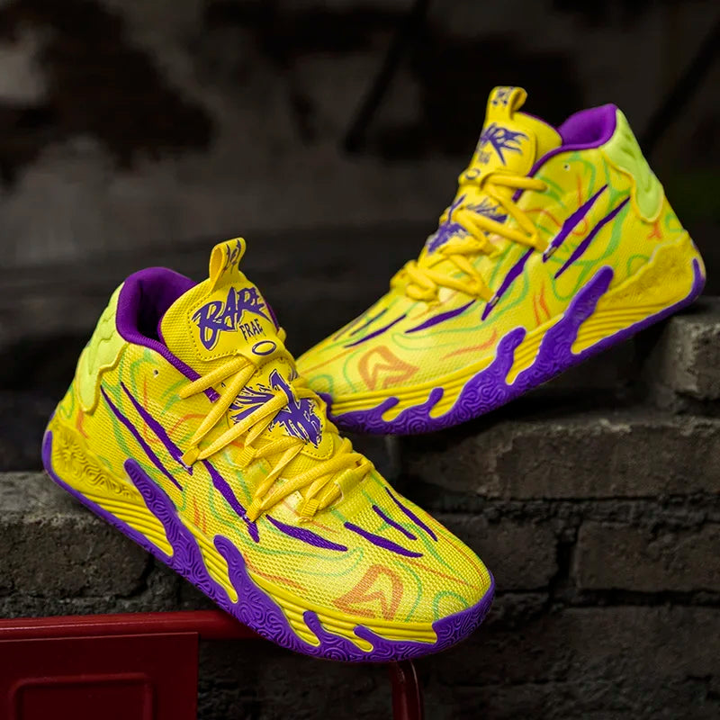 Cushioned High-Top Basketball Shoes