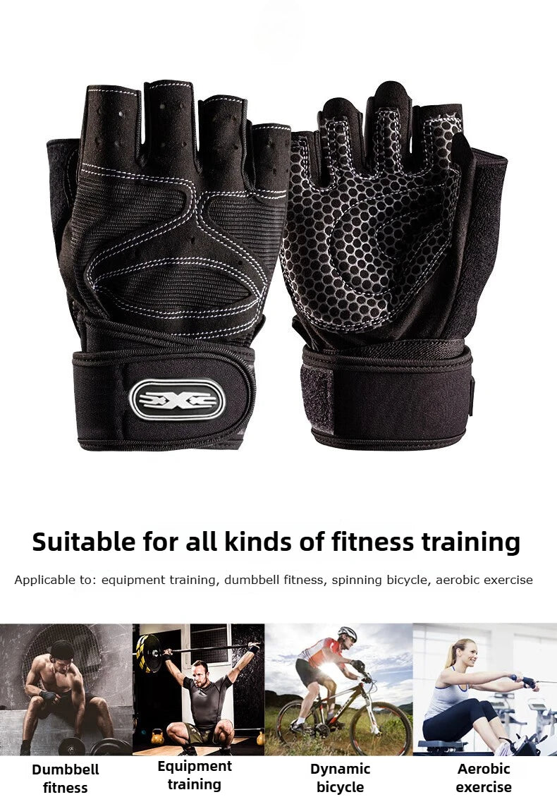 Half-Finger Wrist Wrap Gloves