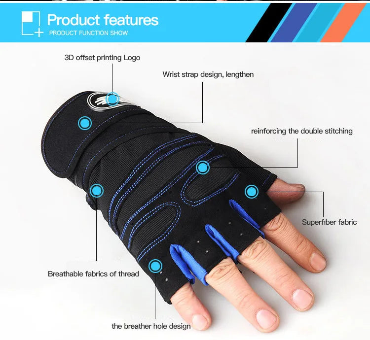 Wristband Weightlifting Gloves