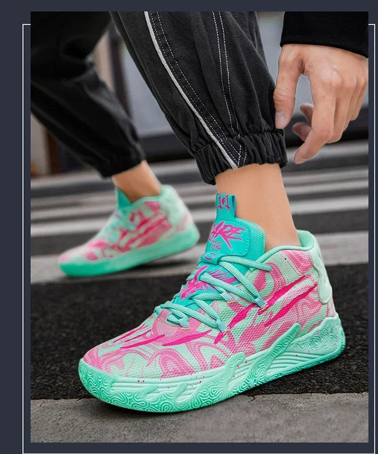 Cushioned High-Top Basketball Shoes