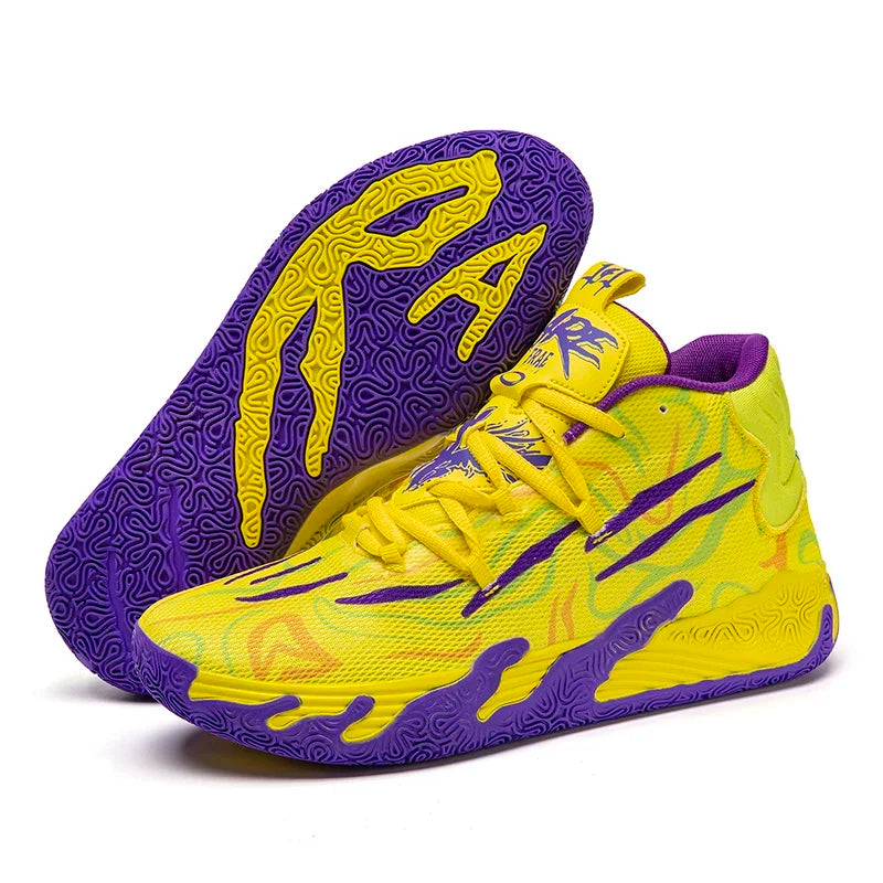 Cushioned High-Top Basketball Shoes