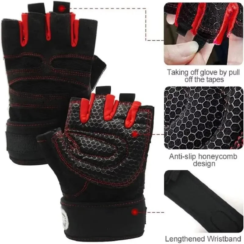 Wristband Weightlifting Gloves