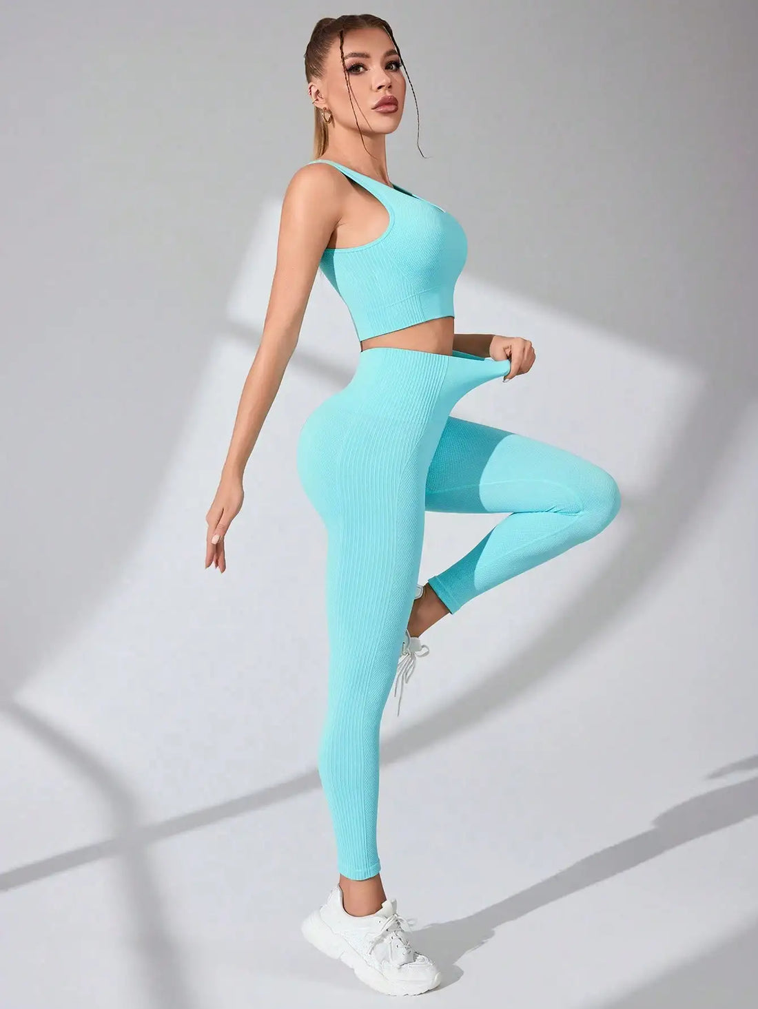 Women's Cross-Strap Sports Bra &amp; Leggings Set
