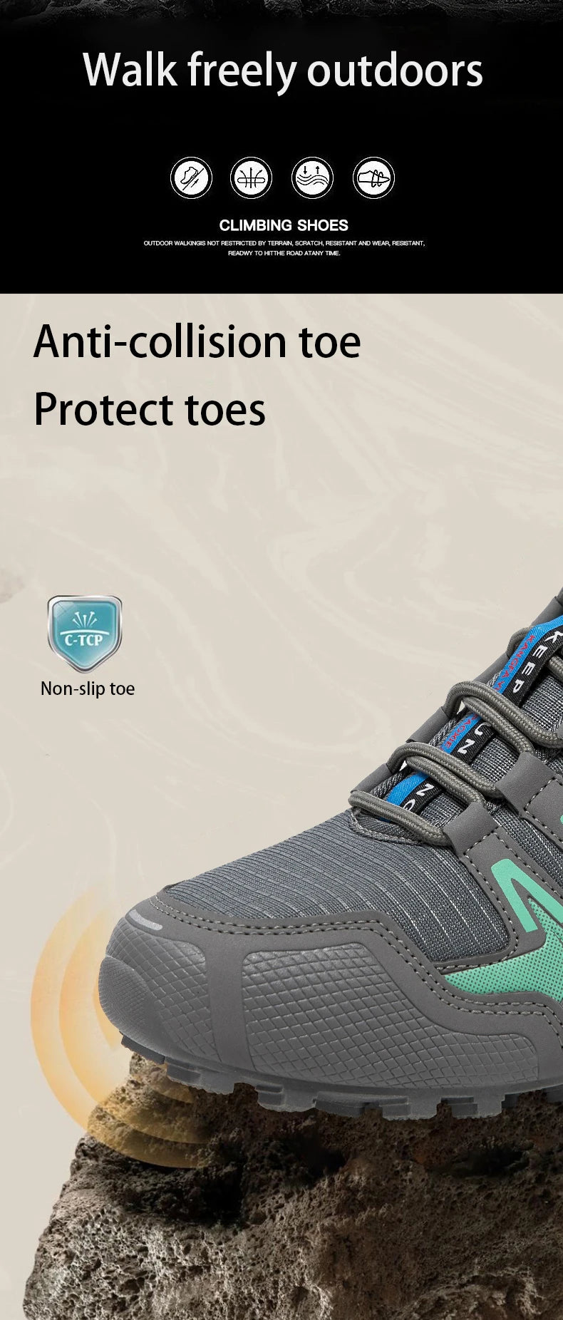 Men's Tactical Hiking Shoes — Waterproof Outdoor Boots