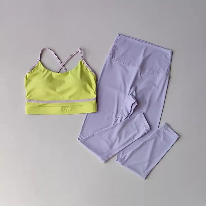 Two-Piece Yoga Set — Colorblock