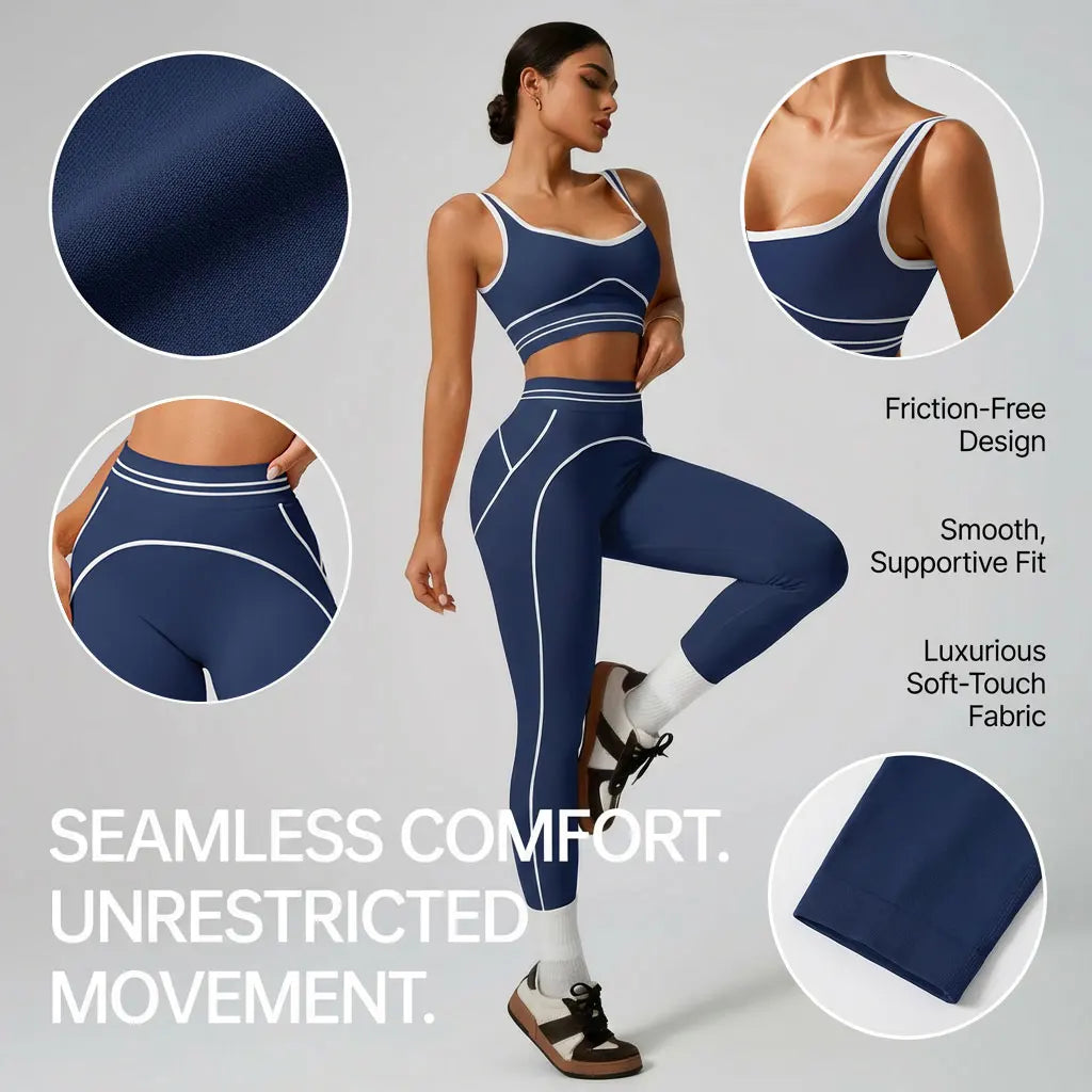 Seamless Performance Set — Sports Bra & High-Waist Leggings