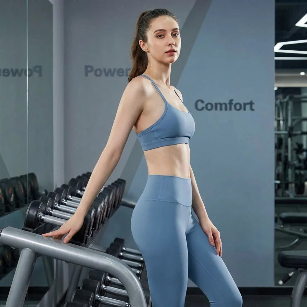 Sports Bra & High-Waist Leggings Set