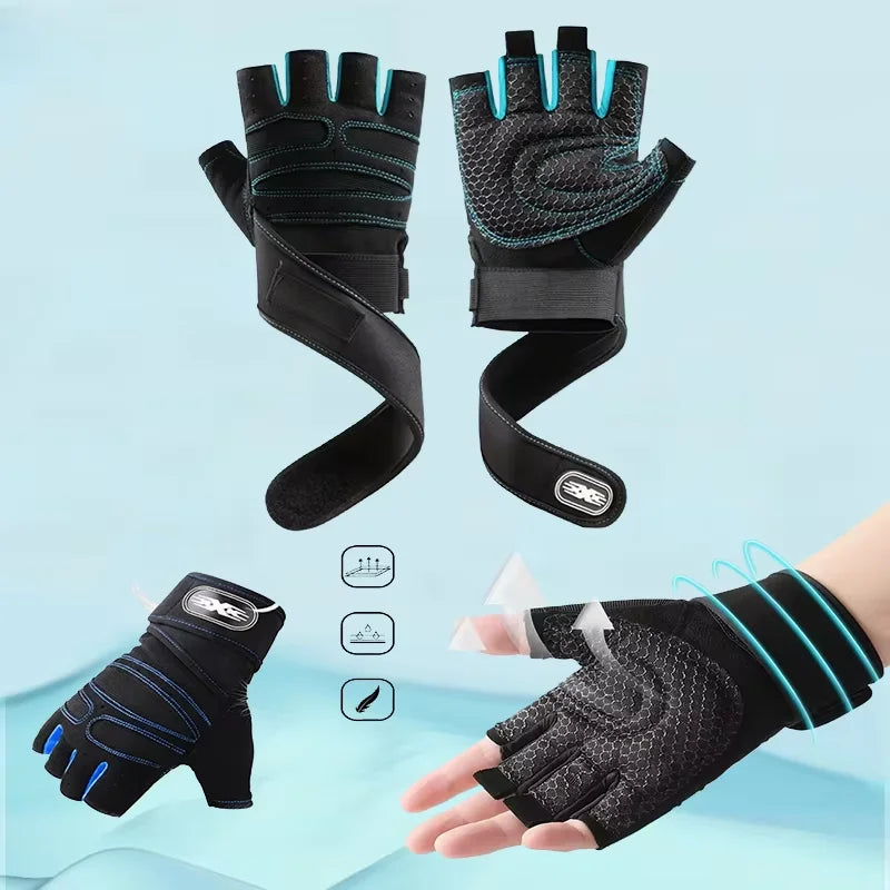 Wristband Weightlifting Gloves