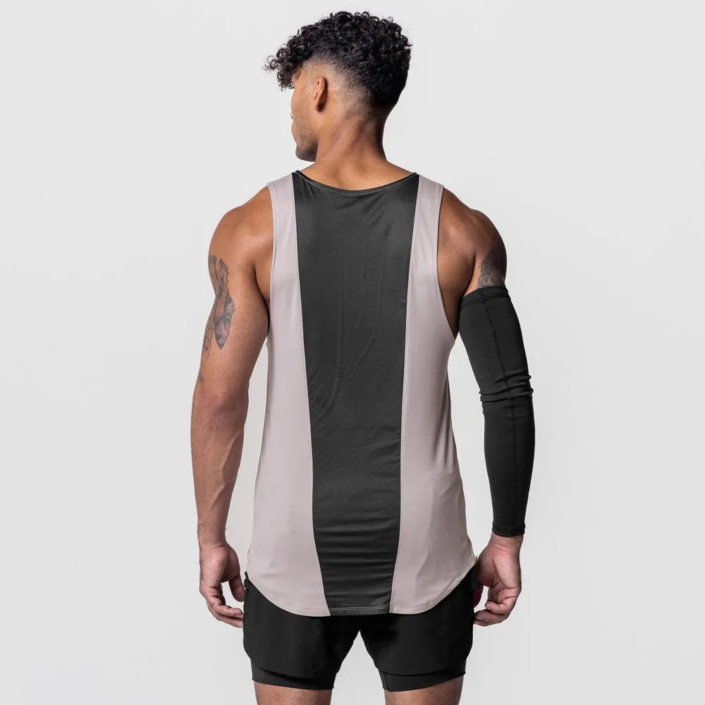 Men's Mesh Splice Tank Top