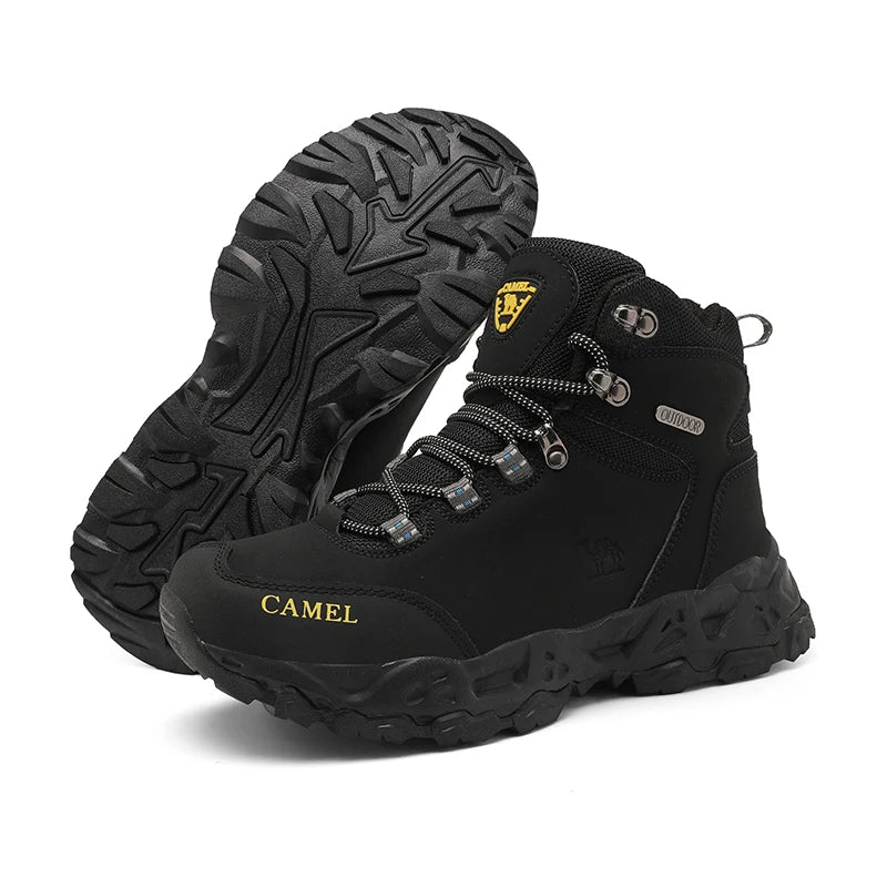 Men's Leather Hiking Shoes — Waterproof Trekking Sneakers