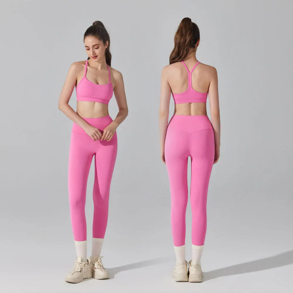 Sports Bra &amp; High-Waist Leggings Set