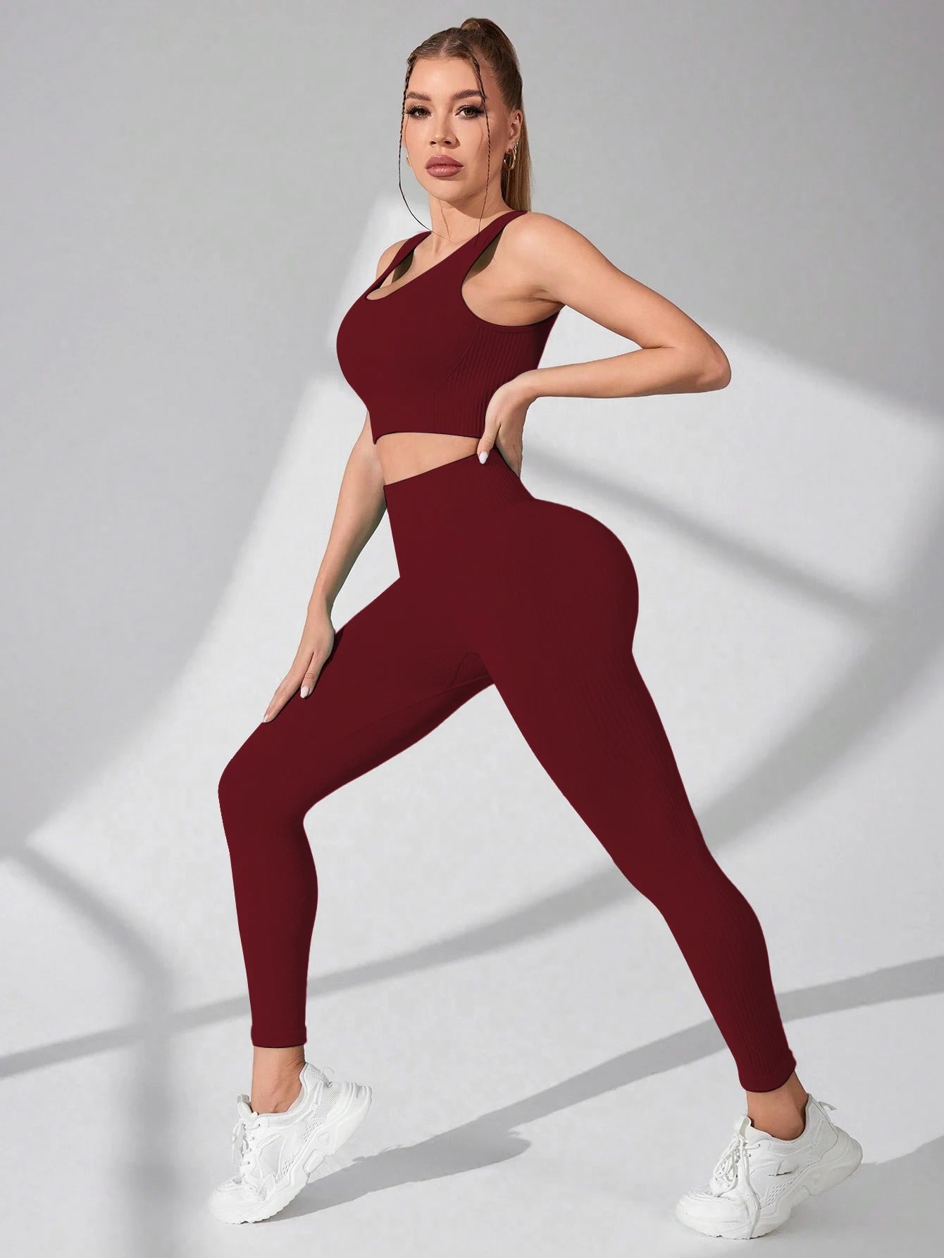 Women's Cross-Strap Sports Bra &amp; Leggings Set