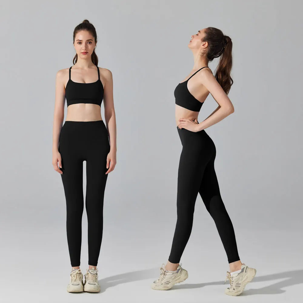 Sports Bra &amp; High-Waist Leggings Set