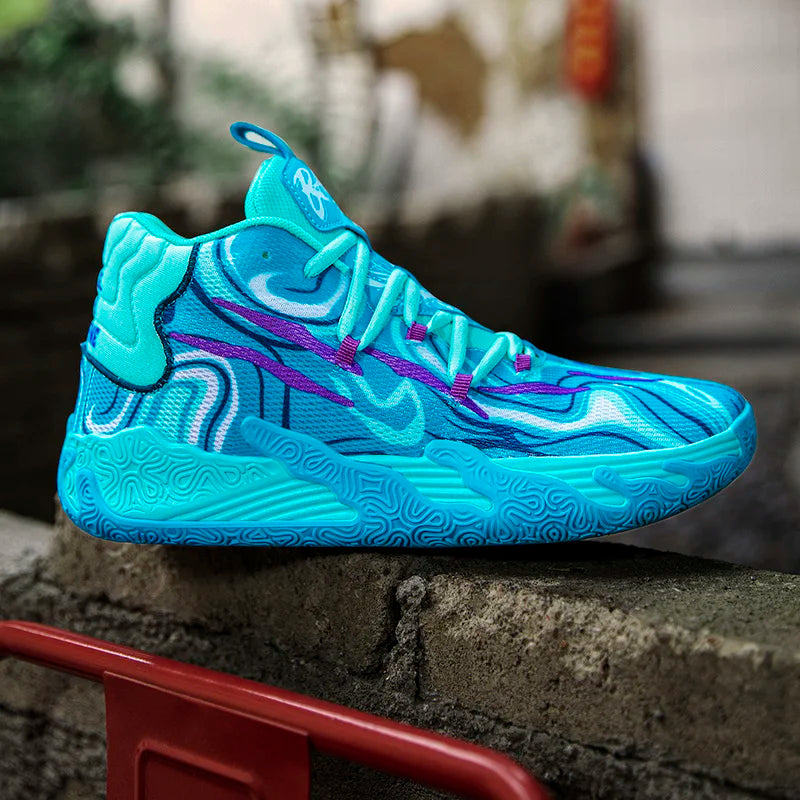Cushioned High-Top Basketball Shoes