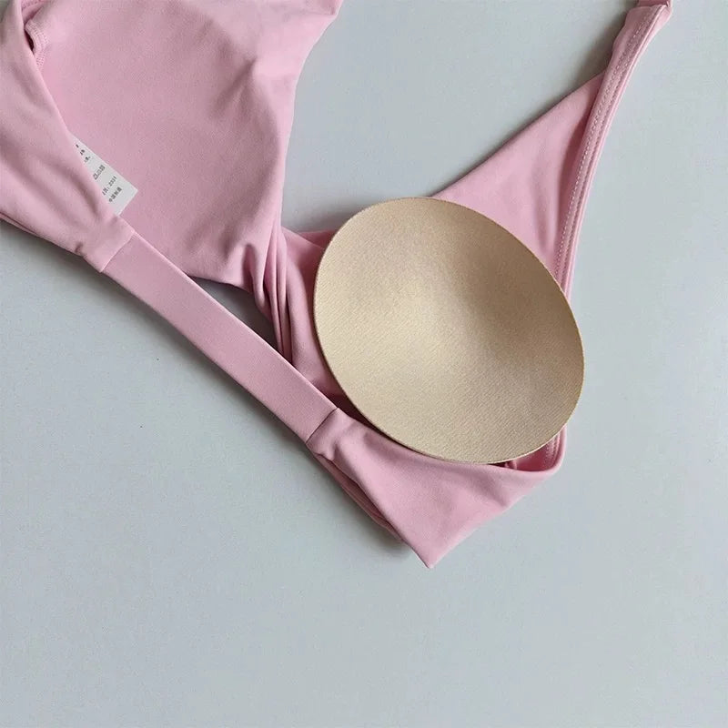 Open-Back Sports Bra & High-Waist Shorts Set