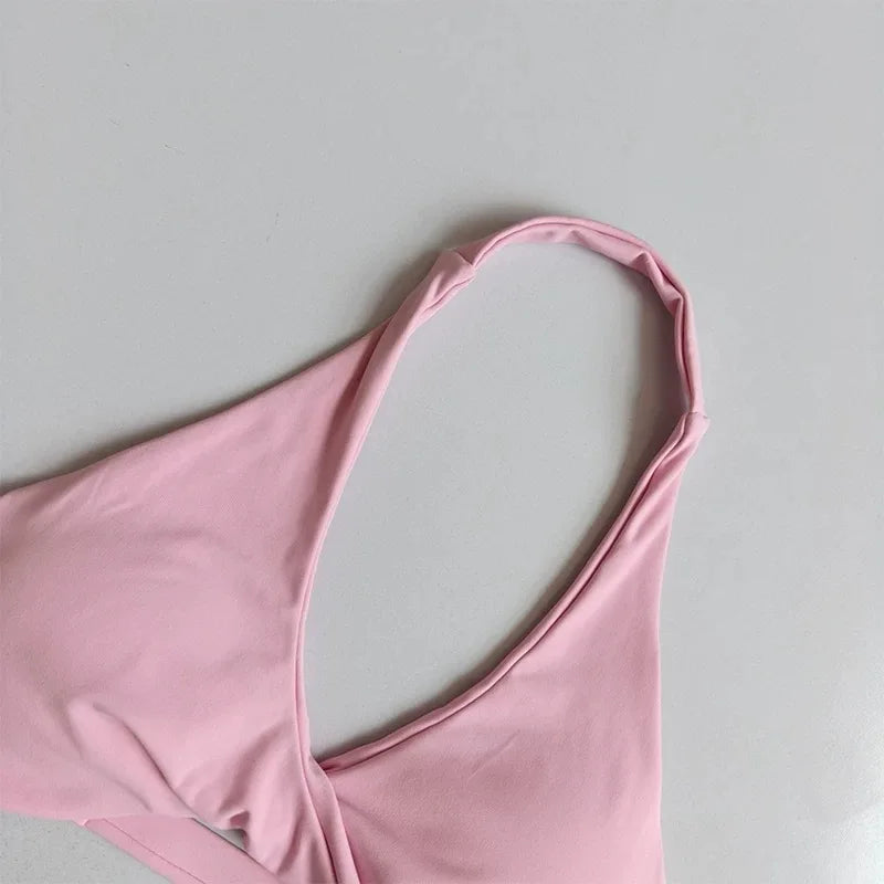 Open-Back Sports Bra & High-Waist Shorts Set
