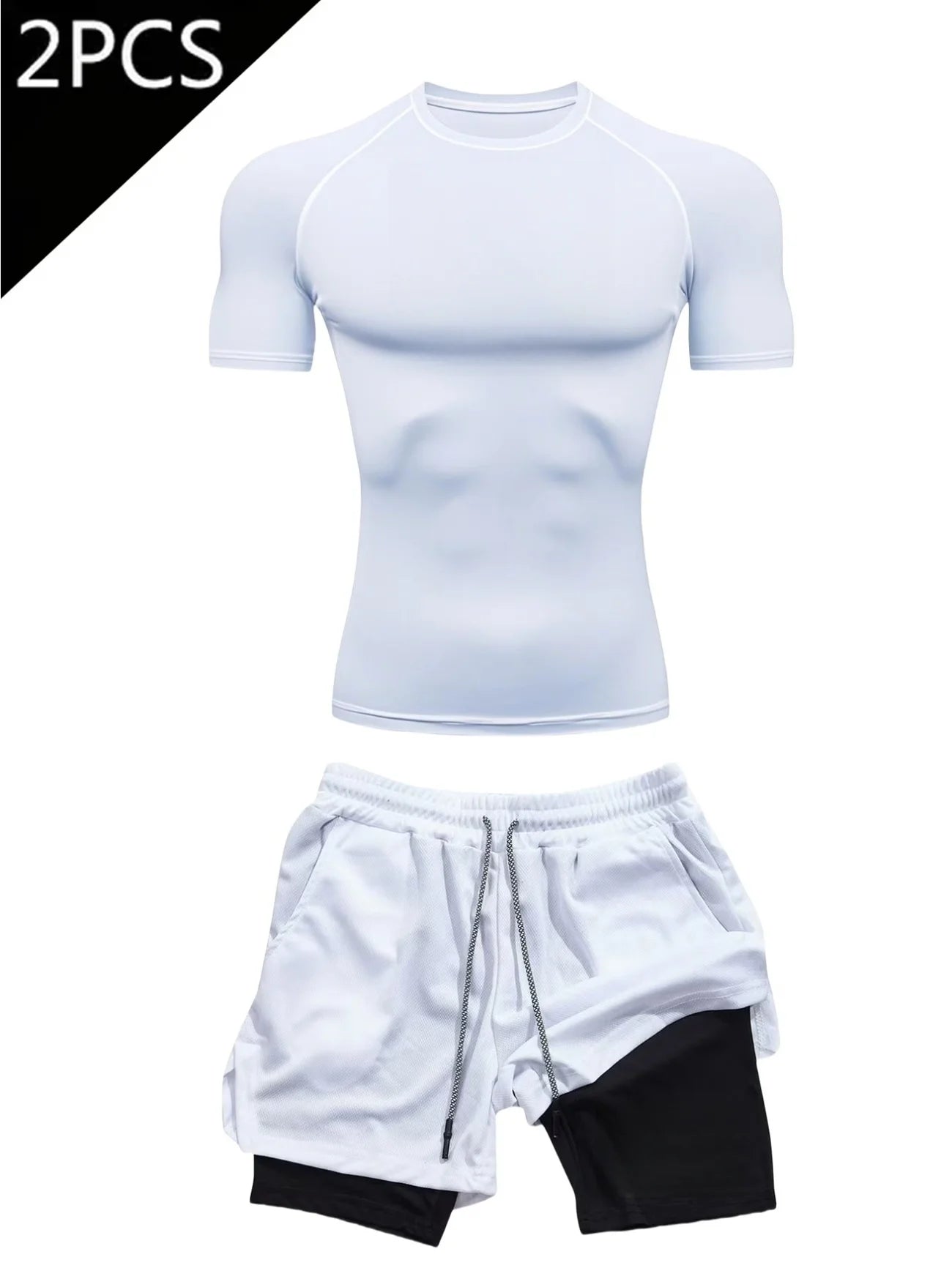 Men's 2-Piece Workout Set (Tee &amp; Shorts)