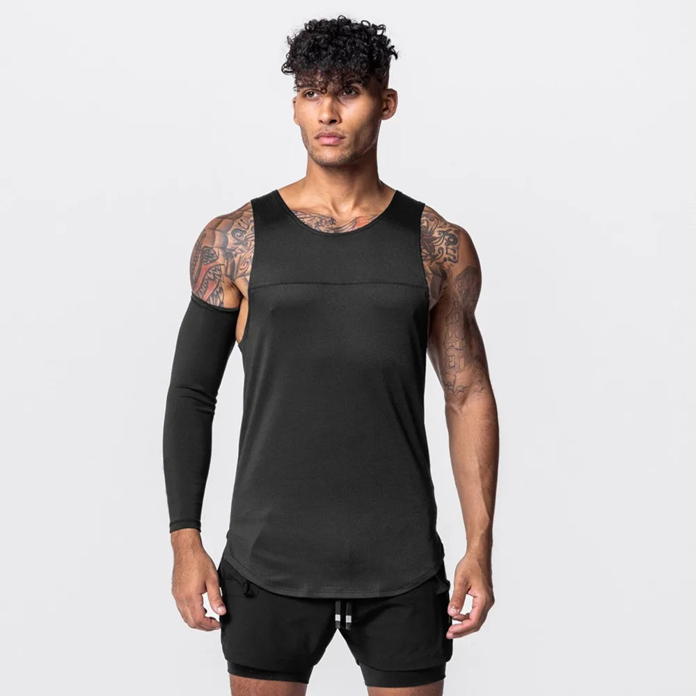 Men's Mesh Splice Tank Top