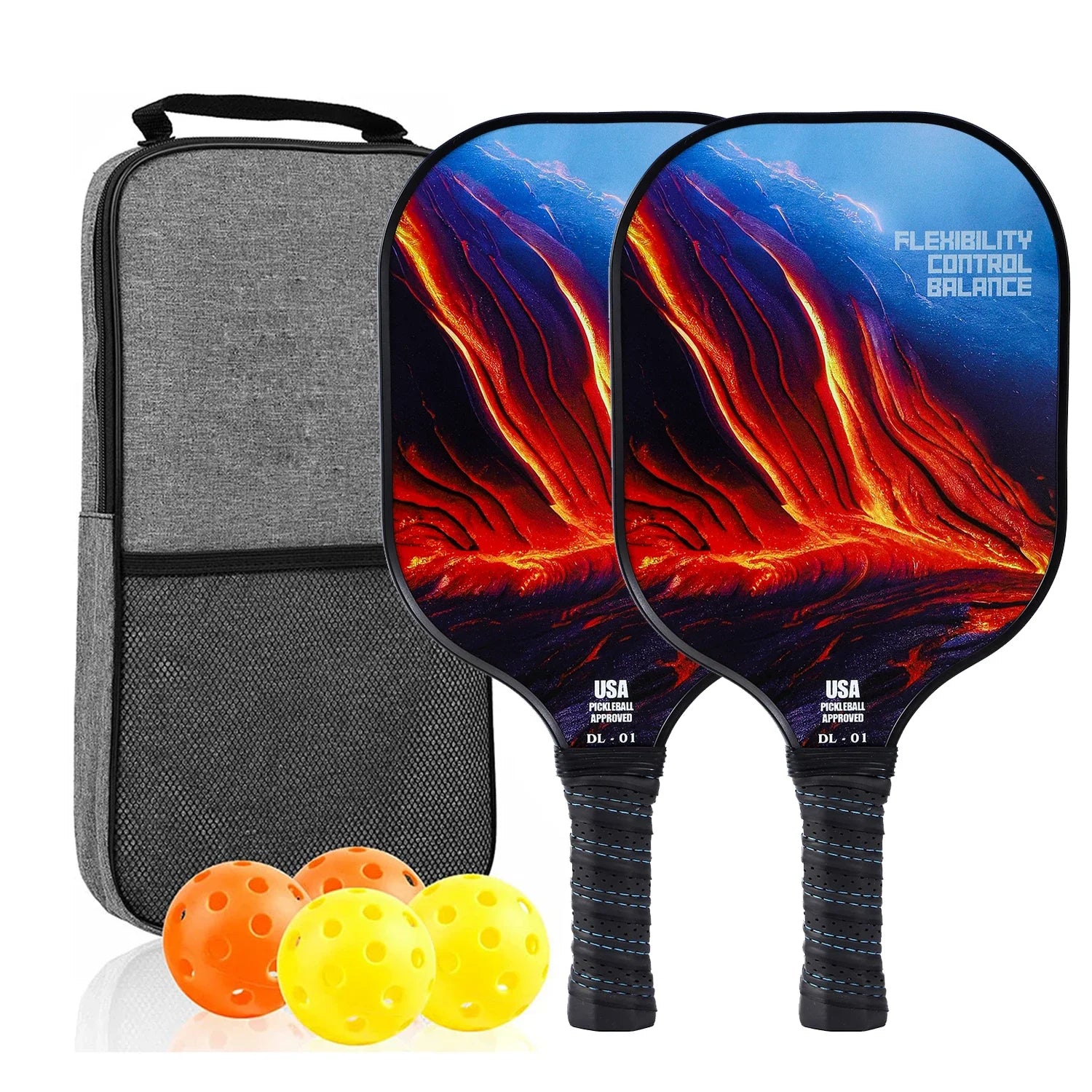 USAPA-Approved Fiberglass Pickleball Paddle Set
