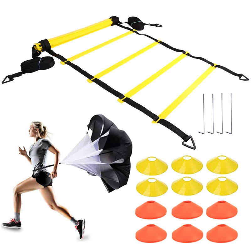 Agility Training Set: Cones, Ladder & Chute