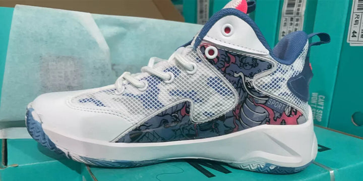 Contrast-Sole High-Top Basketball Shoes