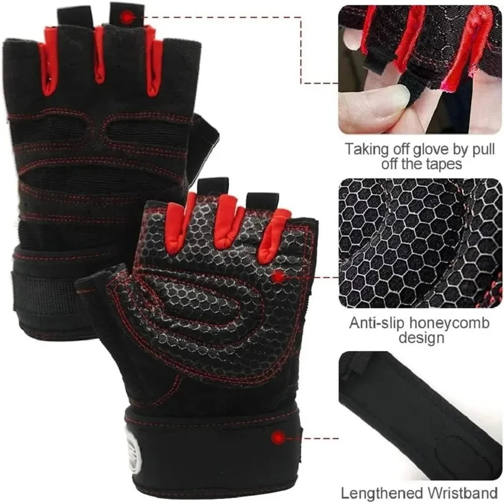 Wristband Weightlifting Gloves
