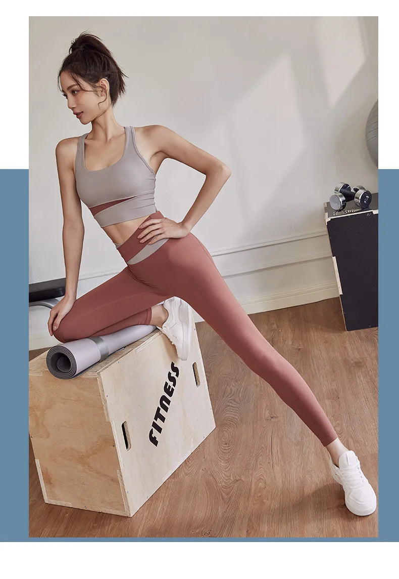 Yoga Set — Sports Bra with Leggings & Shorts