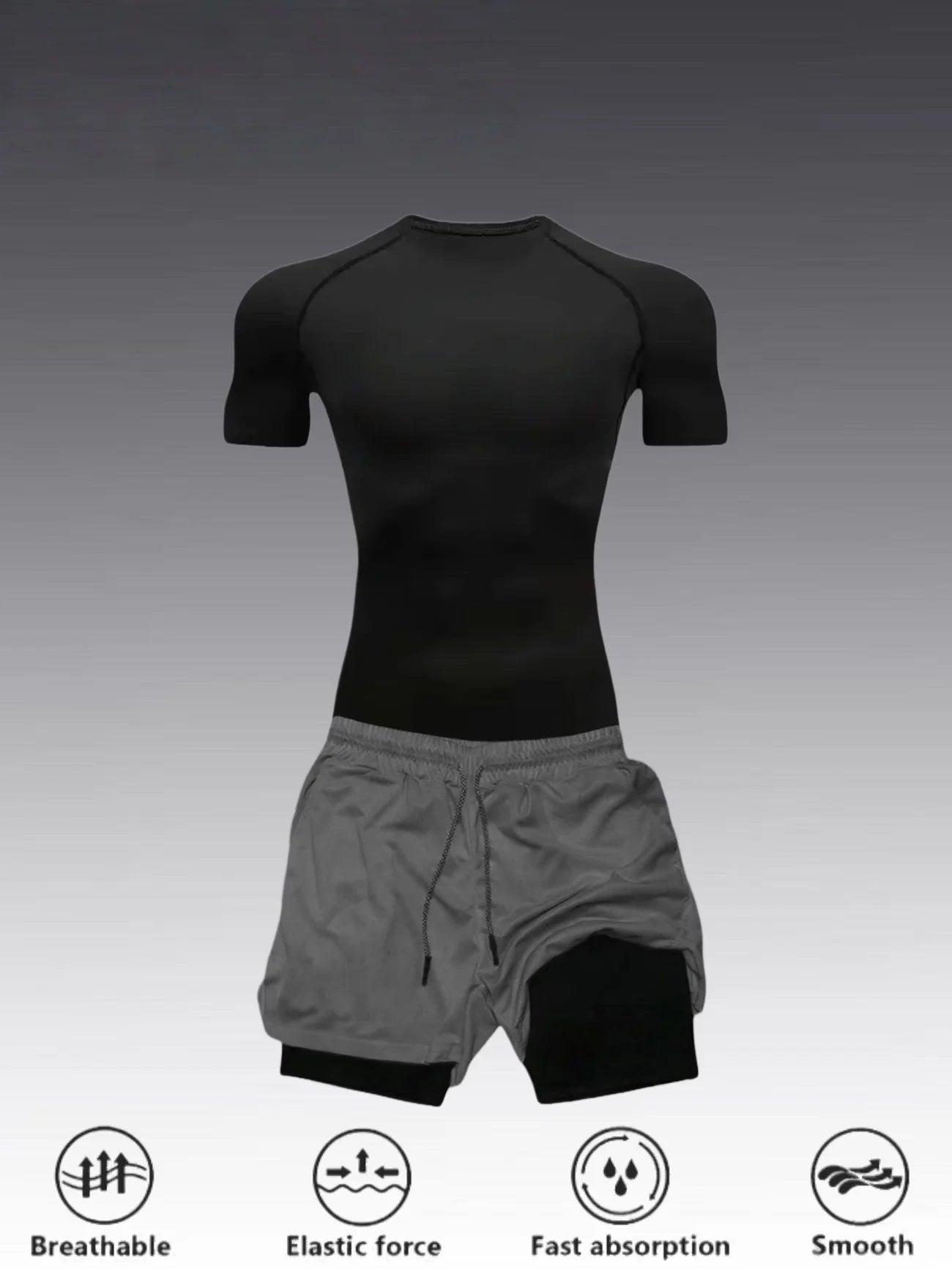 Men's 2-Piece Workout Set (Tee &amp; Shorts)