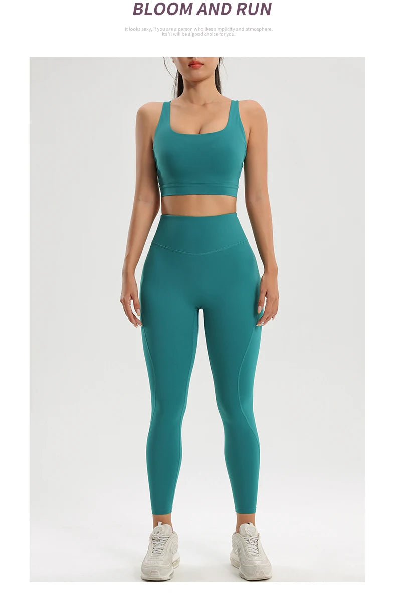 Seamless Sports Bra & Tight Training Pants Set