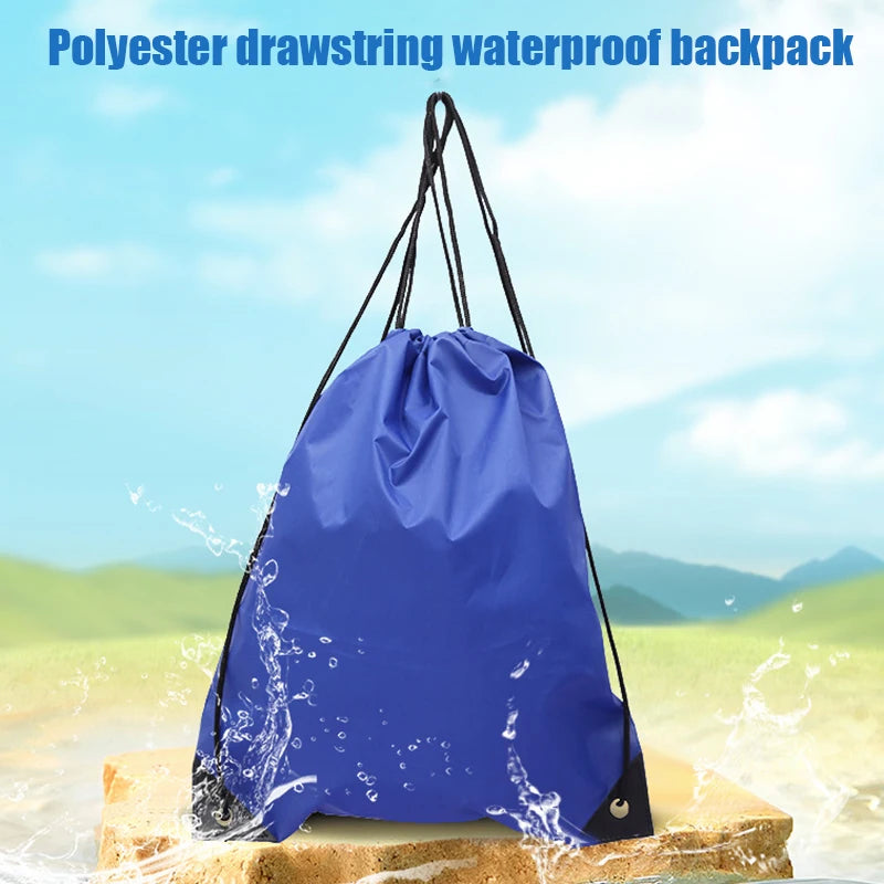 Drawstring Gym Bag with Clothes &amp; Shoe Storage