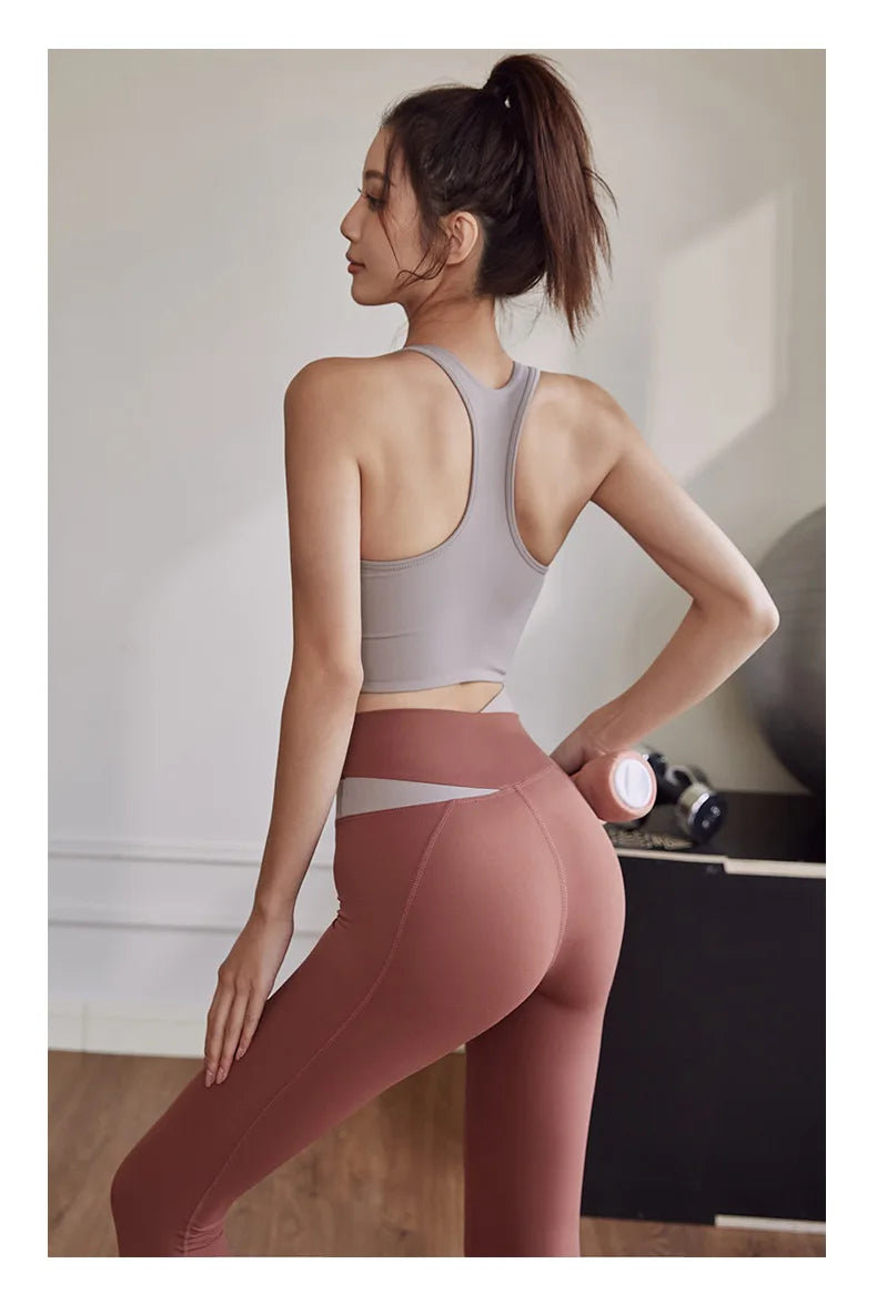 Yoga Set — Sports Bra with Leggings & Shorts