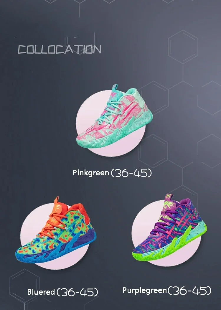 Cushioned High-Top Basketball Shoes