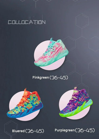 Cushioned High-Top Basketball Shoes