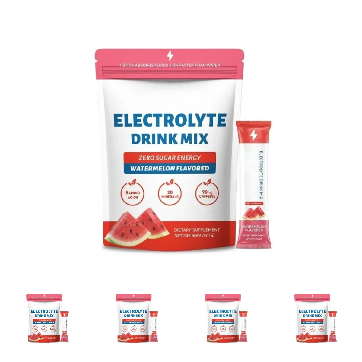 Watermelon Electrolyte Hydration Sticks