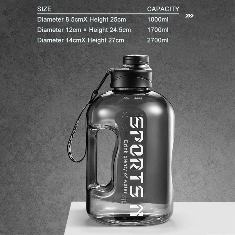Large Capacity Insulated Water Bottle (1.7L/2.7L)