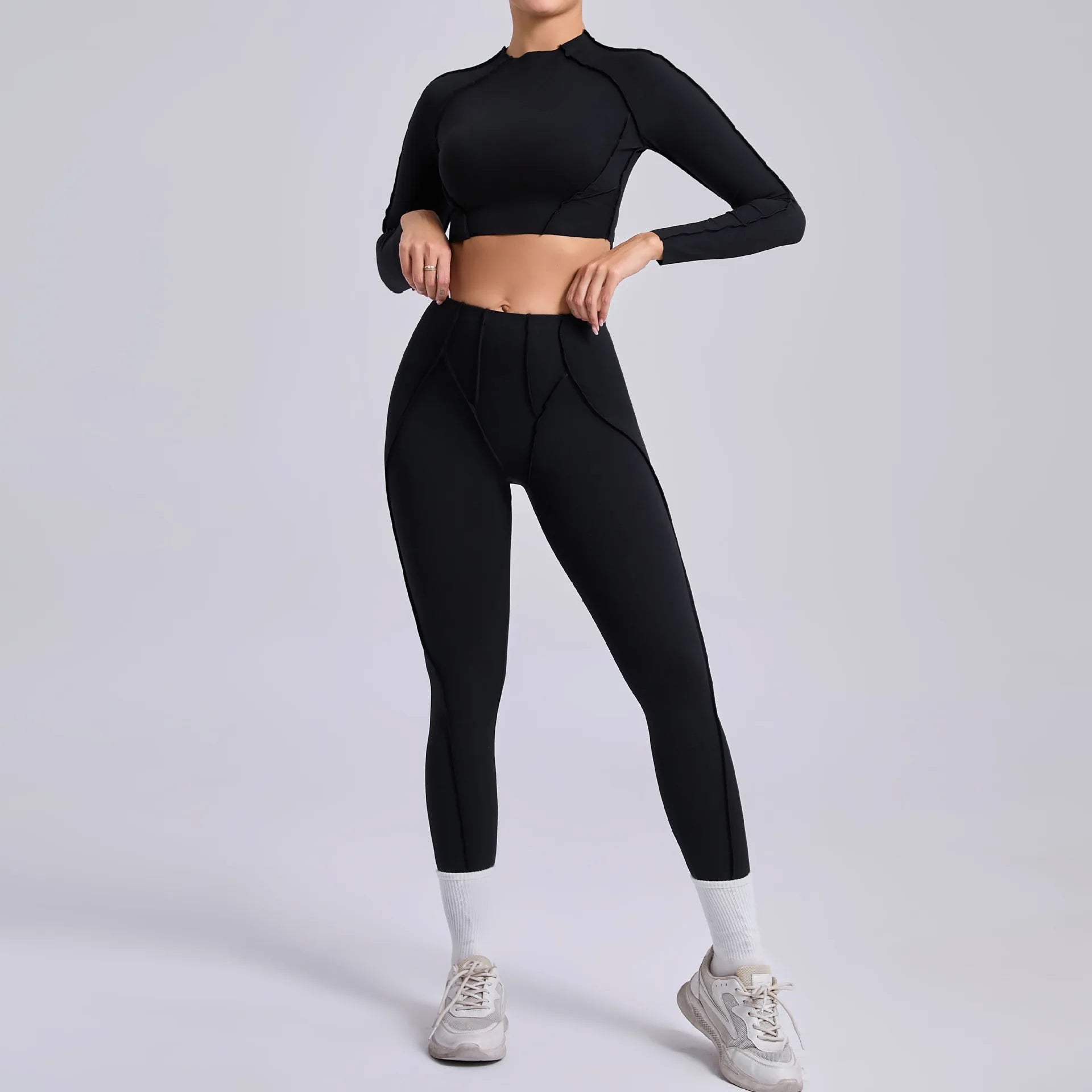 Long-Sleeve Push-Up Yoga Tracksuit
